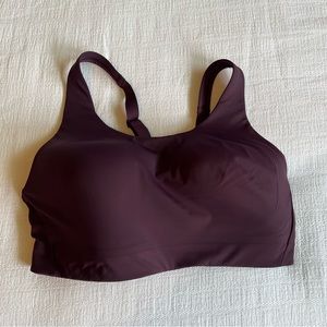 Athleta Advance Bra 34 DD Eggplant